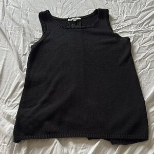 Cleo Black Sleeveless Knit Tank Top | Size M | Minimalist Layering Staple